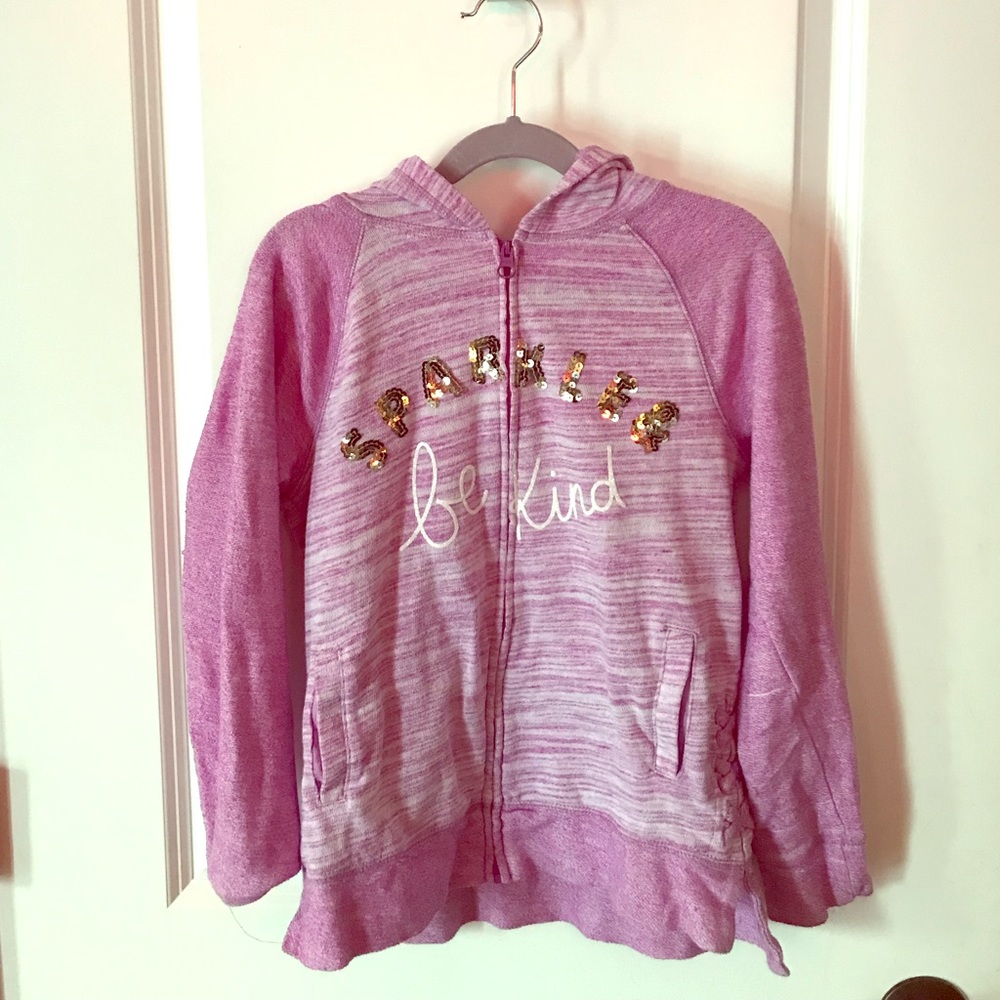 Girls zip up hoodie.